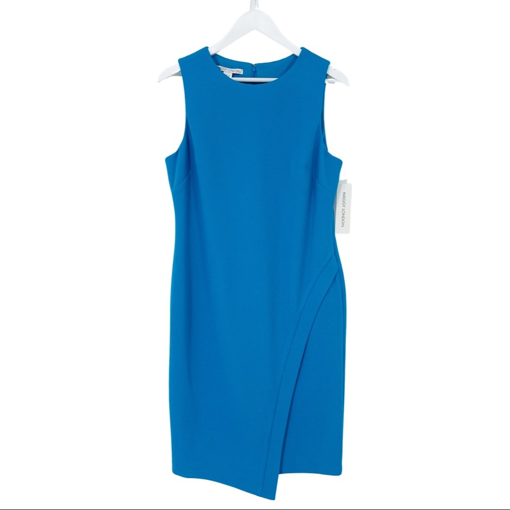 Maggy London Textured Shift Dress Sleeveless - 14